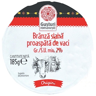 Gusturi romanesti | Branza slaba proaspata de vaci 185g