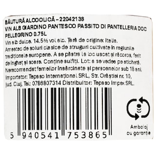 Pellegrino | Vin alb dulce 0.75L