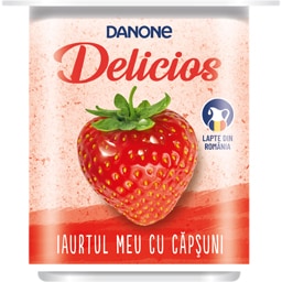 Danone Delicios | Iaurt cu capsuni 125g