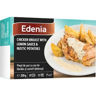 Edenia | Piept de pui cu sos de lamaie si cartofi taranesti 250g