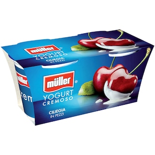Muller | Pezzi | Iaurt cu bucati de cirese 2x125g