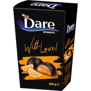 Dare | Praline de ciocolata cu portocale si caramel 200g