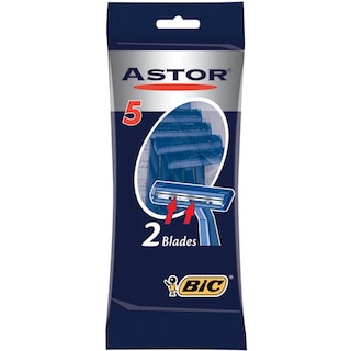 Astor | Aparat de ras cu doua lame, 5 bucati