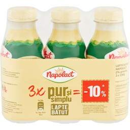 Napolact | Lapte batut 2% grasime 3x330g