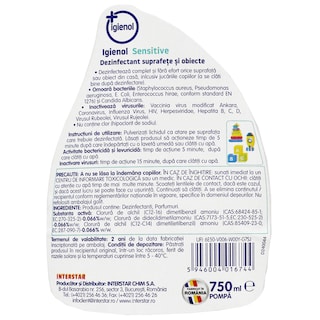 Igienol | Dezinfectant suprafete si obiecte, Sensitive 750ml