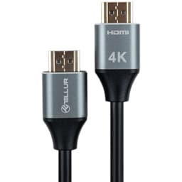 Tellur | Cablu HDMI 2.0 de mare viteza, 4K, 18Gbps, plug-plug, Ethernet, placat cu aur, 3m