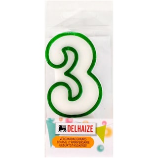 Delhaize | Lumanare aniversare cifra 3