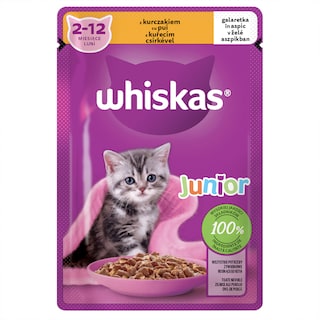 Whiskas | Hrana umeda pentru pui de pisica, cu pui in aspic 85g