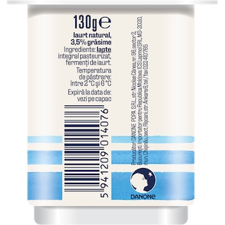 Danone | Iaurt natural 3.5% grasime 130g