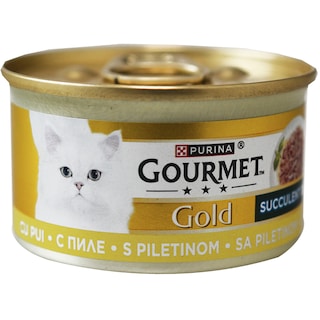 Gourmet | Gold | Delicii suculente cu pui, hrana umeda pentru pisici adulte 85g