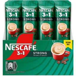 Nescafe | 3in1 | Preparat pudra pe baza de cafea instant Strong 14g