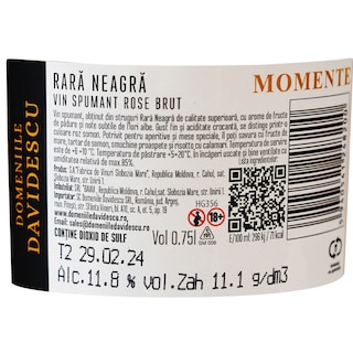 Domeniile Davidescu | Spumant roze brut Rara Neagra 0.75L