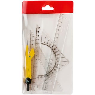 Flaro | Set geometrie 4 piese si rigla
