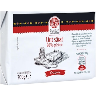 Gusturi romanesti | Unt sarat 80% grasime 200g