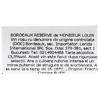 Louis Eschenauer | Reserve de Monsieur Louis | Vin rosu  0.75l