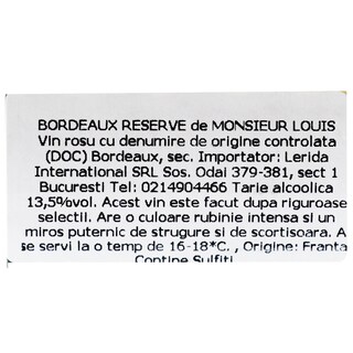 Louis Eschenauer | Reserve de Monsieur Louis | Vin rosu  0.75l