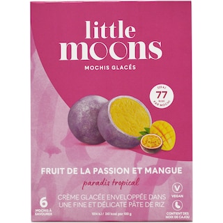 Little Moons | Inghetata mochi cu fructul pasiunii si mango invelita in aluat dulce din orez 6x32g
