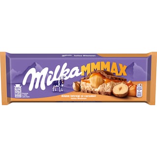 Milka | Ciocolata cu lapte, caramel si alune intregi 300g