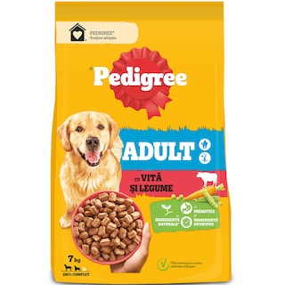 Pedigree | Hrana uscata cu vita si legume pentru caini adulti 7kg