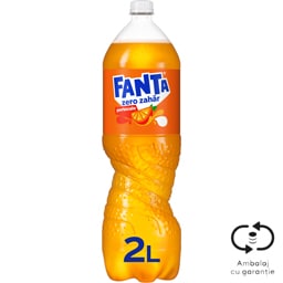 Fanta Zero Zahar | Bautura carbozagoasa zero cu suc de portocale 2L