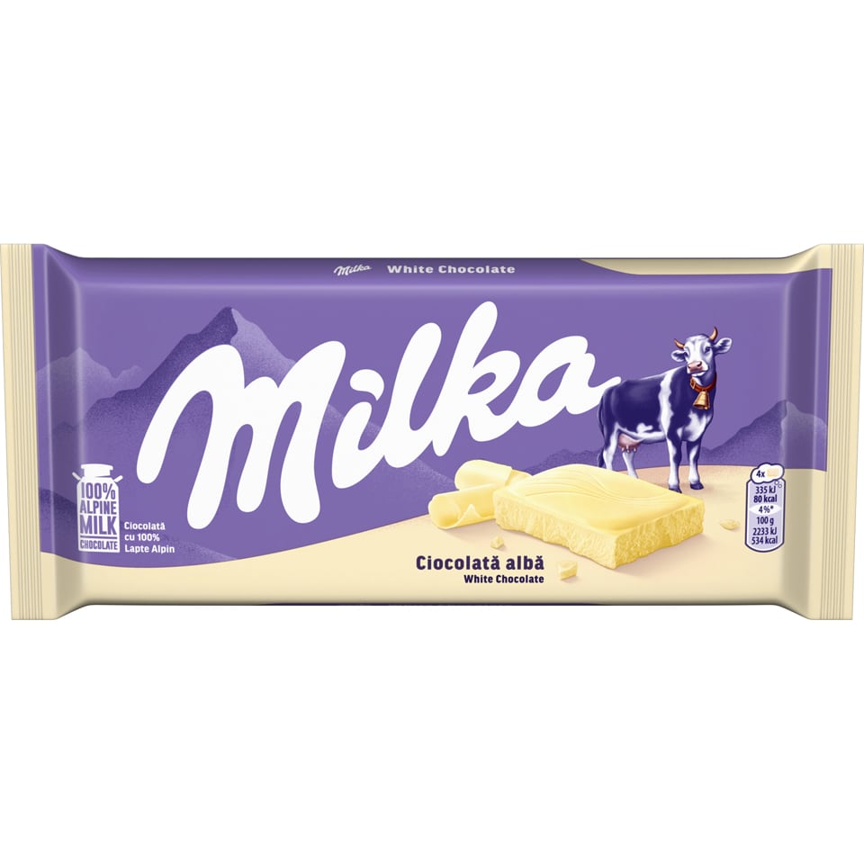 Ciocolata alba cu lapte 90g