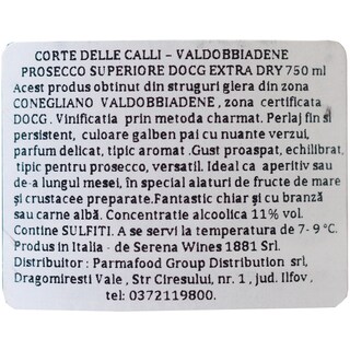 Corte Delle Calli | Prosecco superiore extra dry 0.75l