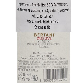 Bertani | DUE UVE | Vin rosu 0.75L