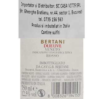 Bertani | DUE UVE | Vin rosu 0.75L