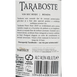 Chateau Vartely | Taraboste | Vin rosu sec 750ml