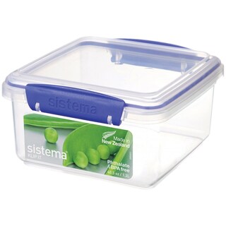 Sistema | Klip It | Caserola pentru alimente cu capacitate de 1.2l de plastic dreptunghiulara cu capac