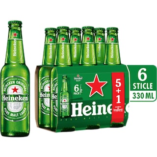 Heineken | Bere blonda  5+1x0.33L