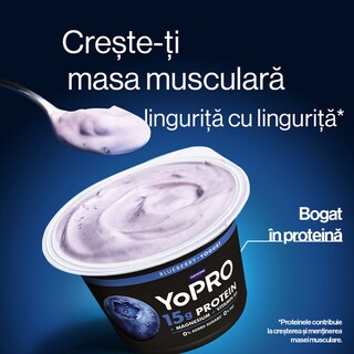 YoPRO | Iaurt cu afine, indulcitori si continut crescut de proteina 160g