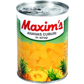 Maxim's | Ananas cuburi in sirop 565g