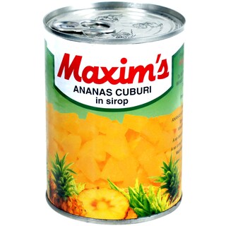 Maxim's | Ananas cuburi in sirop 565g