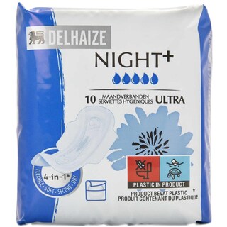 Delhaize | Absorbante Ultra Night+, 10 bucati