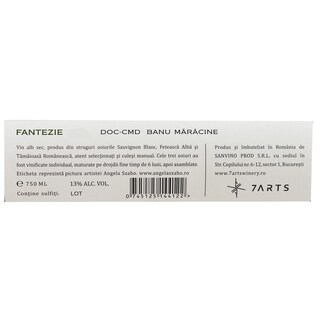7ARTS | Vin alb Feteasca Alba, Sauvignon, Tamaioasa Romaneasca 0.75L
