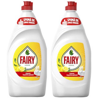 Fairy | Detergent lichid pentru vase Lamaie 2x750ml