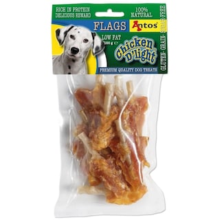 Antos | Recompense pentru caini Flags cu pui 100g