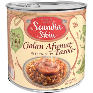 Scandia Sibiu | Ciolan afumat asternut pe fasole 400g
