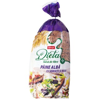 Dieta | Paine alba cu seminte & maia, feliata 500g