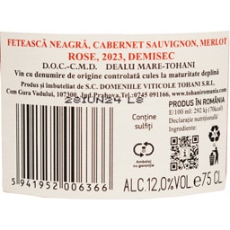 Tohani | Mosia de la Tohani | Vin roze demisec 0.75L