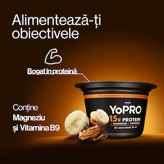 YoPRO | Iaurt cu unt de arahide si banane 160g