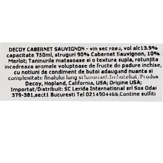 Decoy | Vin rosu sec Cabernet Sauvignon 0.75L