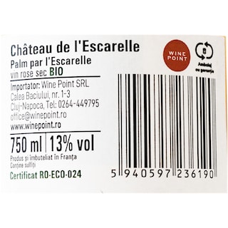 Palm | Vin roze sec bio 0.75L