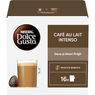Nescafe | Dolce Gusto | Cafea Cafe au lait Intenso, 16 capsule
