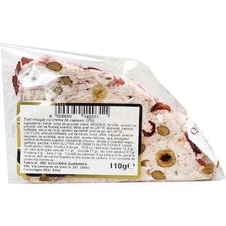 Quaranta | Felie de tort nougat cu migdale, alune si diverse fructe 110g