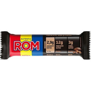 Rom | Baton Proteic cu ciocolata, rom, cafea 41g