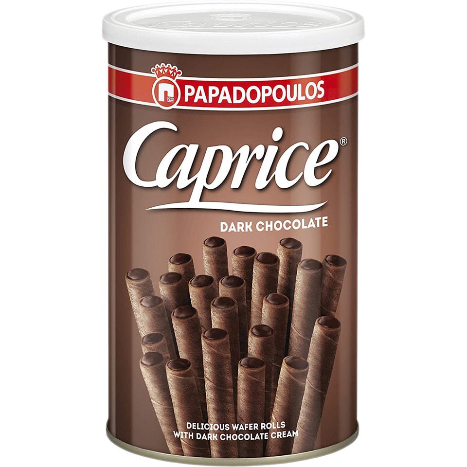 Caprice | Napolitane rulouri cu crema de ciocolata neagra 115g