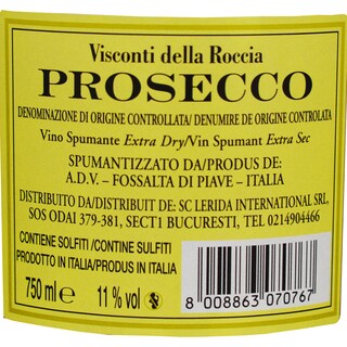 Visconti della Rocca | Prosecco Extra Dry 0.75L