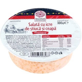 Gusturi romanesti | Salata cu icre de stiuca si ceapa 100g
